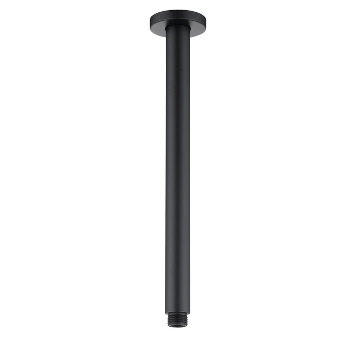 Vetto Round 300mm Ceiling Shower Arm Matte Black - PCSA3B