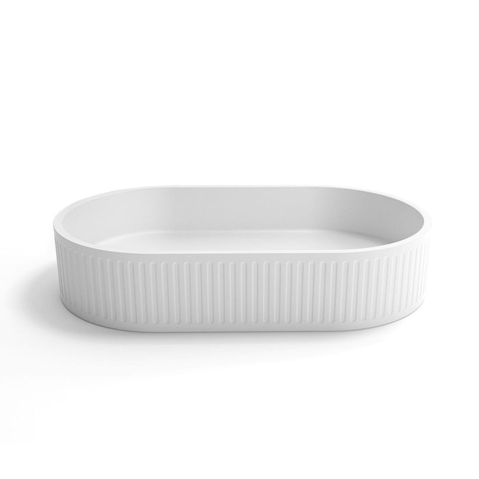 Hudson Oval Concrete Basin White - OT6035CONW