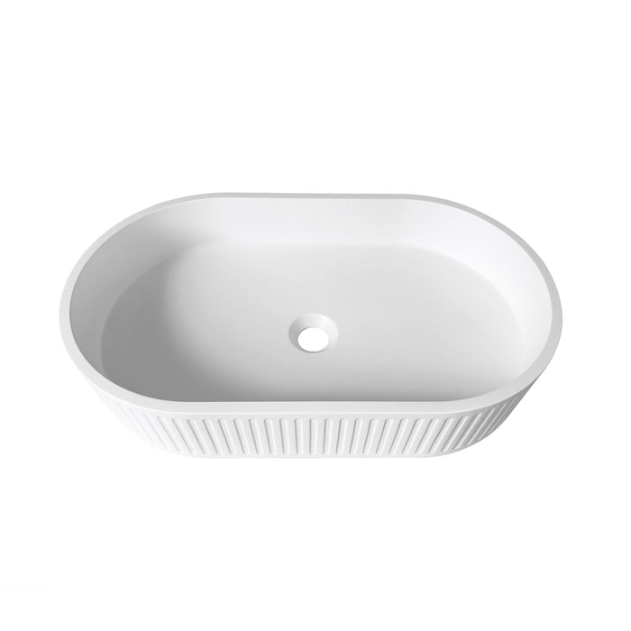 Hudson Oval Concrete Basin White - OT6035CONW