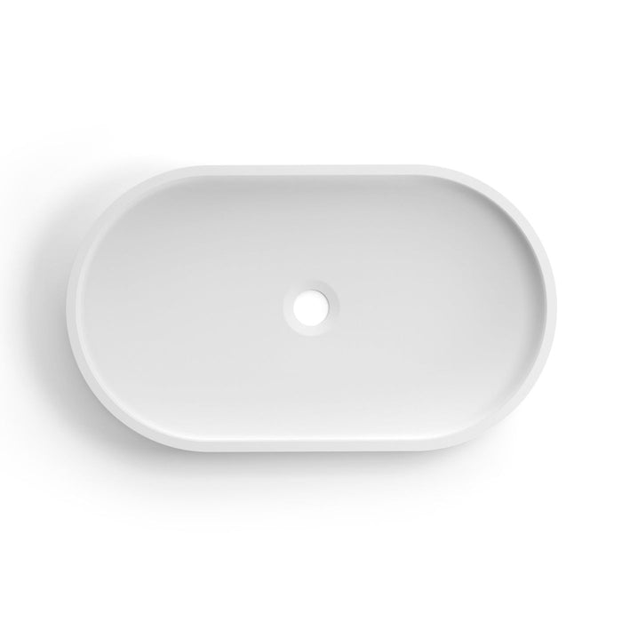 Hudson Oval Concrete Basin White - OT6035CONW