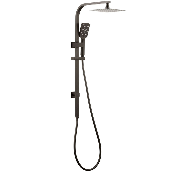 Oskar / Zevio 250mm Twin Shower Combo Top Inlet Gun Metal - TSSTI-GM10