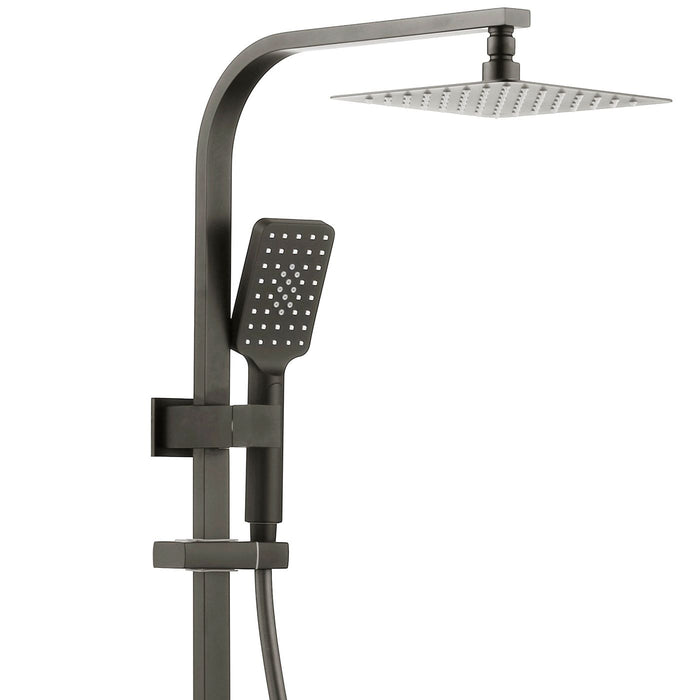 Oskar / Zevio 250mm Twin Shower Combo Top Inlet Gun Metal - TSSTI-GM10