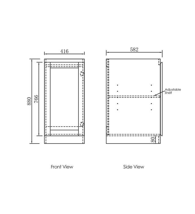 Hampton Wall Cabinet Laundry Matte White - LA-WCHP400W