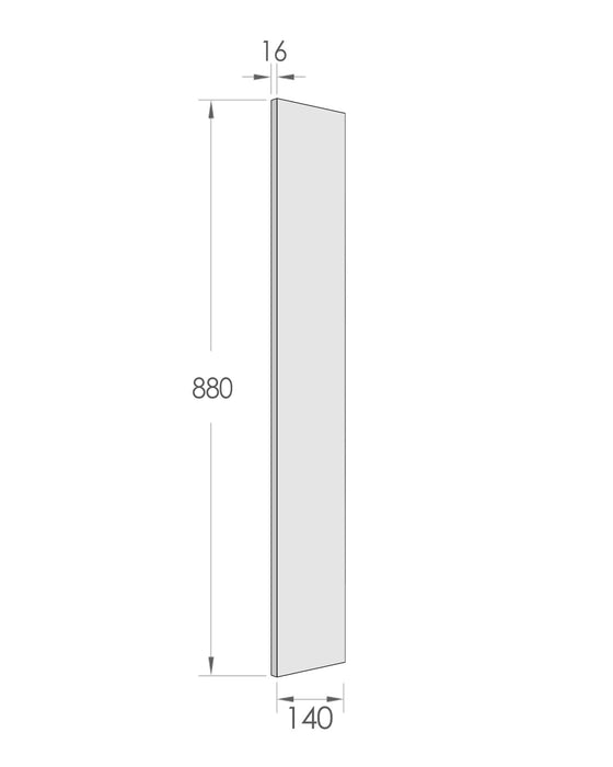 Filler 880x140x16 Black Oak - LA-FL140BO