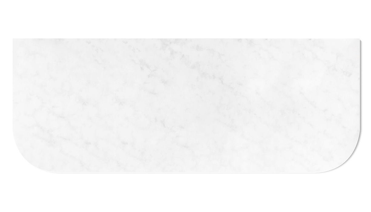 Bondi 1200x460x20 Solid Surface Cloudy Carrara Top No Hole - STBO124CA-NH
