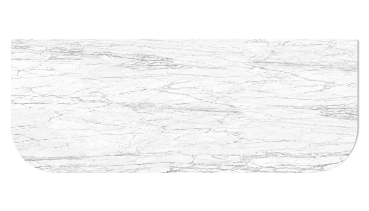Bondi 1200x460x18 Natural Carrara Marble Top No Hole - STBO124NCA-NH