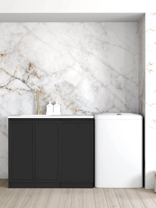 Hampshire Plywood Laundry Cabinet Matte Black - LA-1060-BOHB-NCA