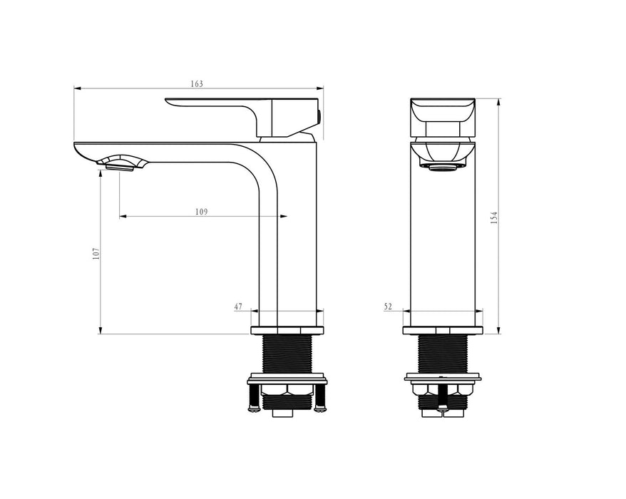 Oskar Basin mixer Brushed Gold - TP-OBMBG