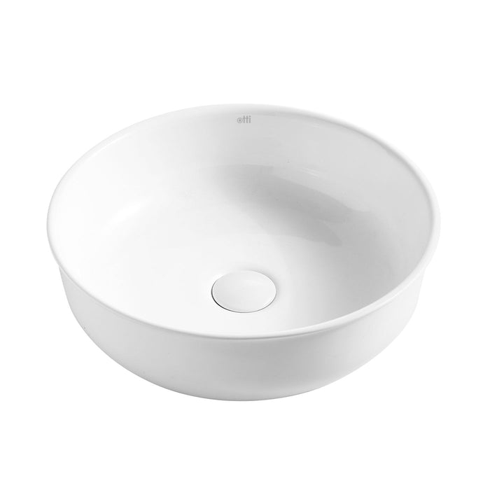 Bronte Round Above Counter Basin Gloss White - OT3636
