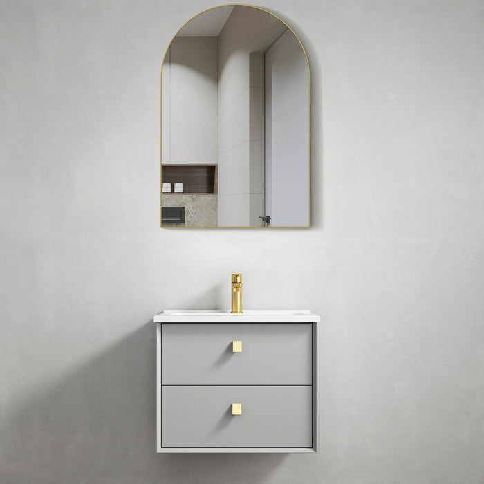 Boston 600mm Wall Hung Vanity Light Grey - BS600LG