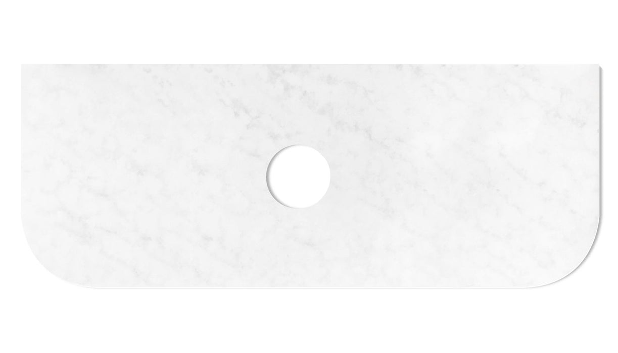 Bondi 1200x460x20 Solid Surface Cloudy Carrara Top - STBO124CA