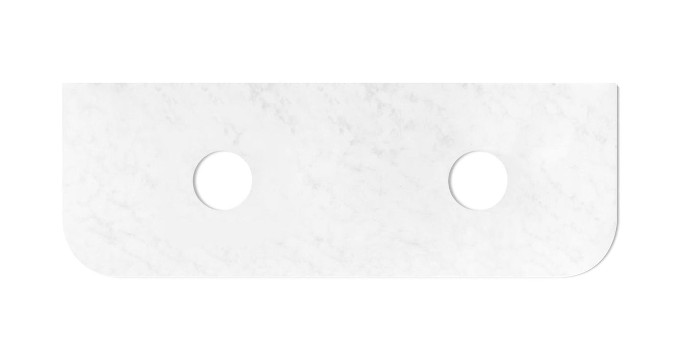 Bondi 1500x460x20 Solid Surface Cloudy Carrara Top - STBO154CA