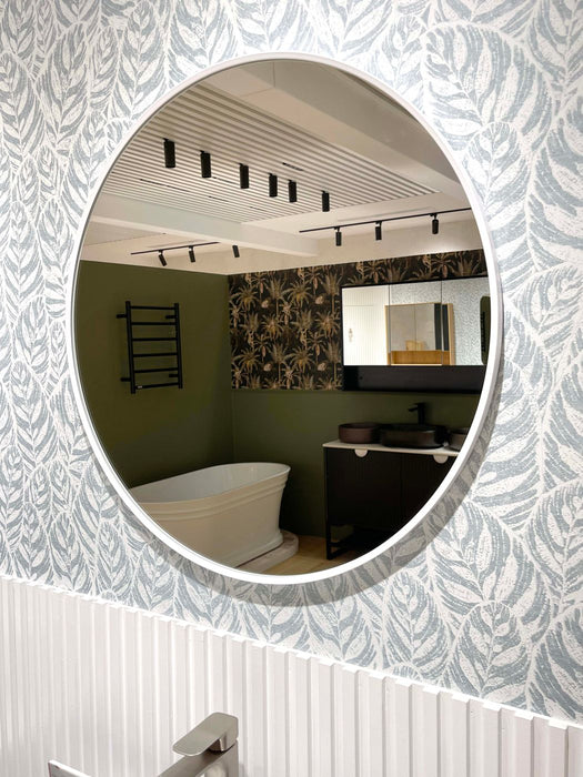 London Round Mirror Matte White - MFM700W
