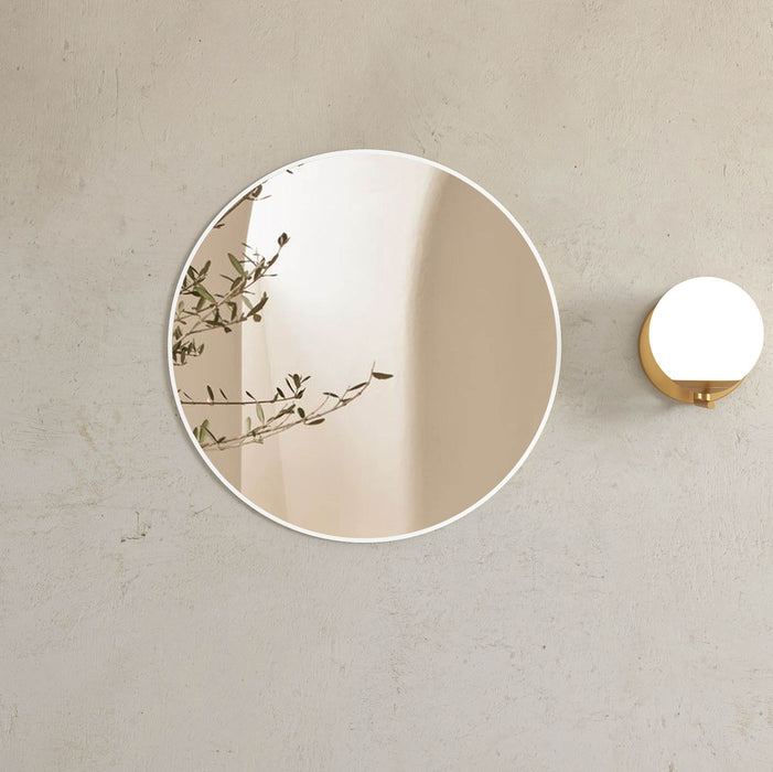 London Round Mirror Matte White - MFM700W