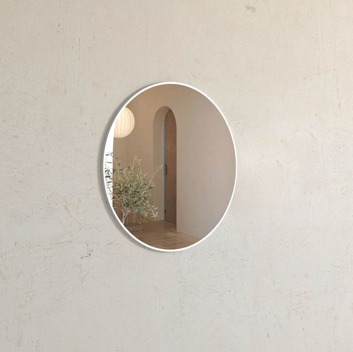 London Round Mirror Matte White - MFM700W