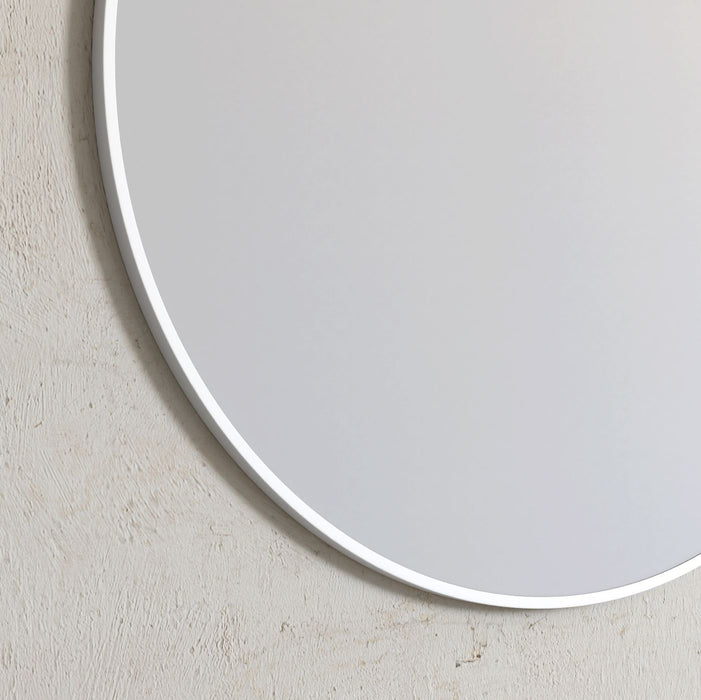 London Round Mirror Matte White - MFM700W
