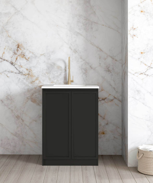 Hampshire Washing Machine Cabinet Matte Black - LA-650-BOHB-PW