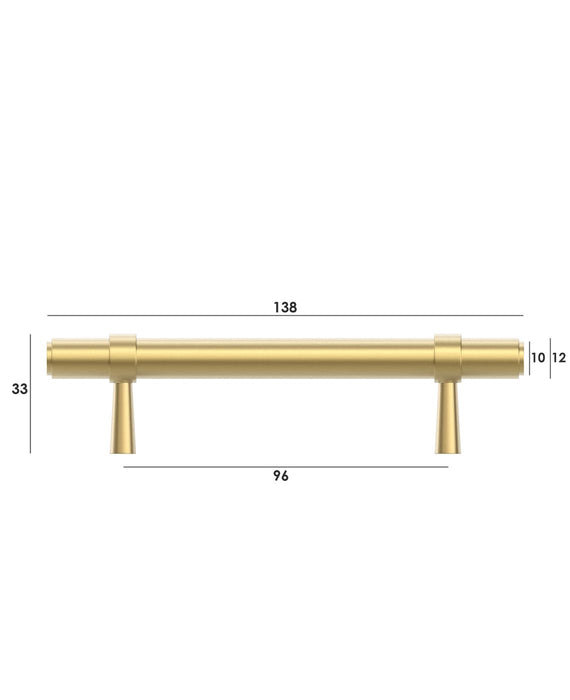 Astor 138mm Handle Brushed Brass - ASHDL96-BB