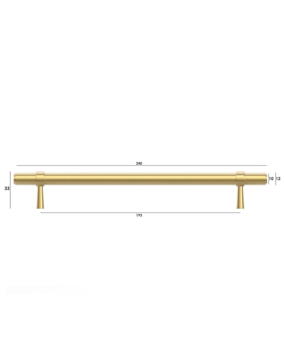 Astor 240mm Handle Brushed Brass - ASHDL192-BB