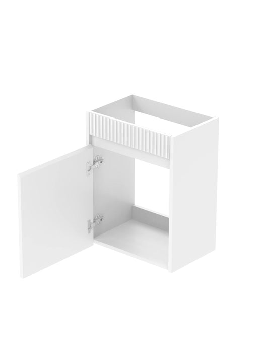 Mini 400mm Ensuite Fluted Vanity With Basin Matte White - SP400MW