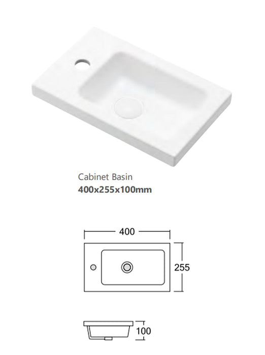 Mini 400mm Ensuite Fluted Vanity With Basin Matte White - SP400MW