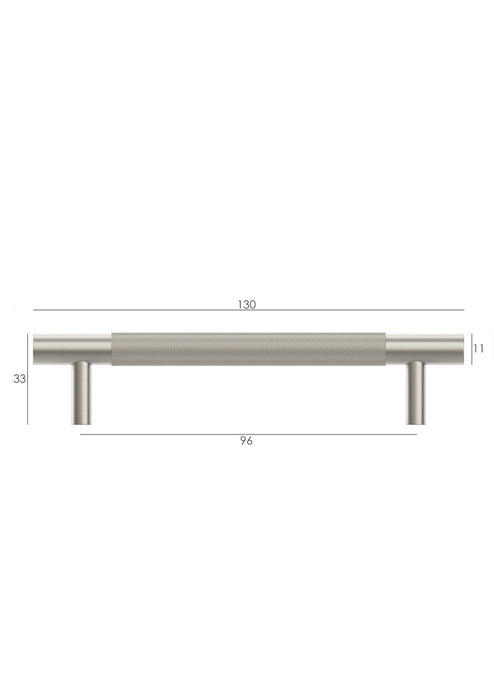 Nord 130mm Handle Brushed Nickel - NOHDL128-BN