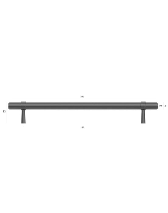 Astor 240mm Handle Gun Metal - ASHDL192-GM