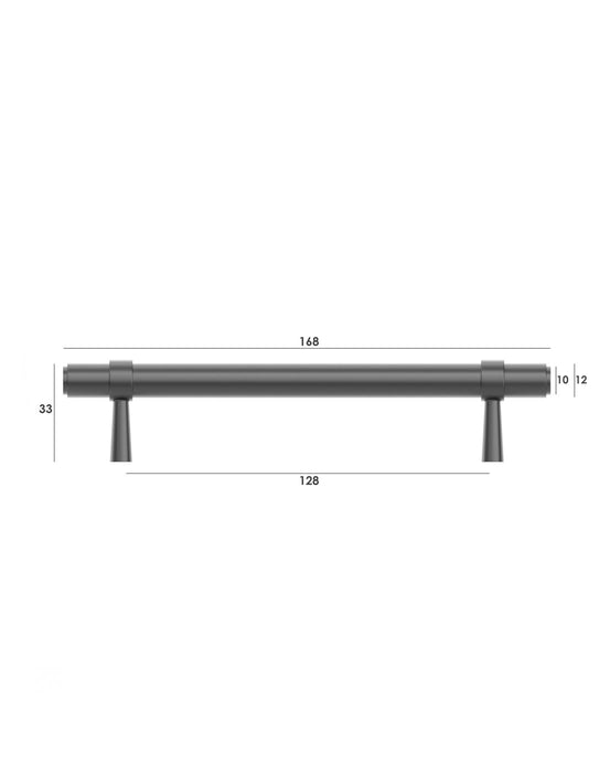 Astor 168mm Handle Gun Metal - ASHDL128-GM