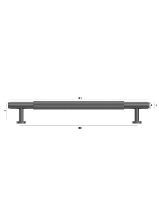 Soho 195mm Handle Gun Metal - SOHDL160-GM
