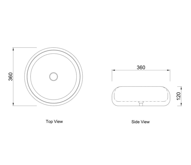 Laguna Above Counter Basins Matte White - OT3650MW