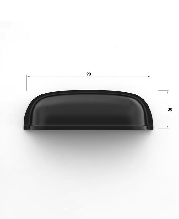 Newport 90mm Handle Matte Black - NEHDL76-BLK