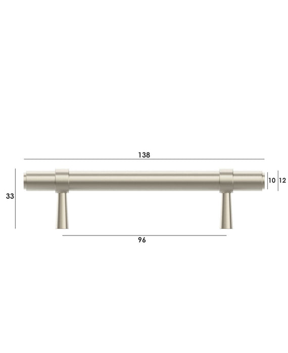 Astor 138mm Handle Brushed Nickel - ASHDL96-BN