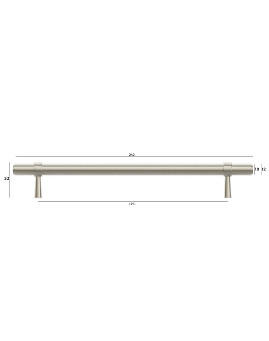 Astor 240mm Handle Brushed Nickel - ASHDL192-BN