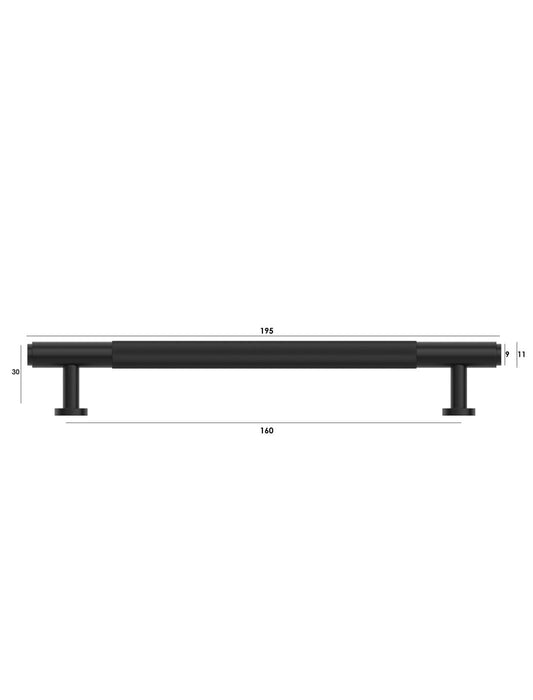 Soho 195mm Handle Matte Black - SOHDL160-BLK