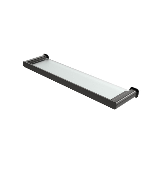 Oskar Metal and Glass Shelf Gun Metal - AC4110GM