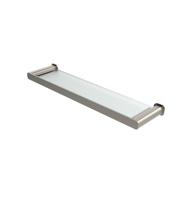 Oskar Metal and Glass Shelf Brushed Nickel - AC4110BN