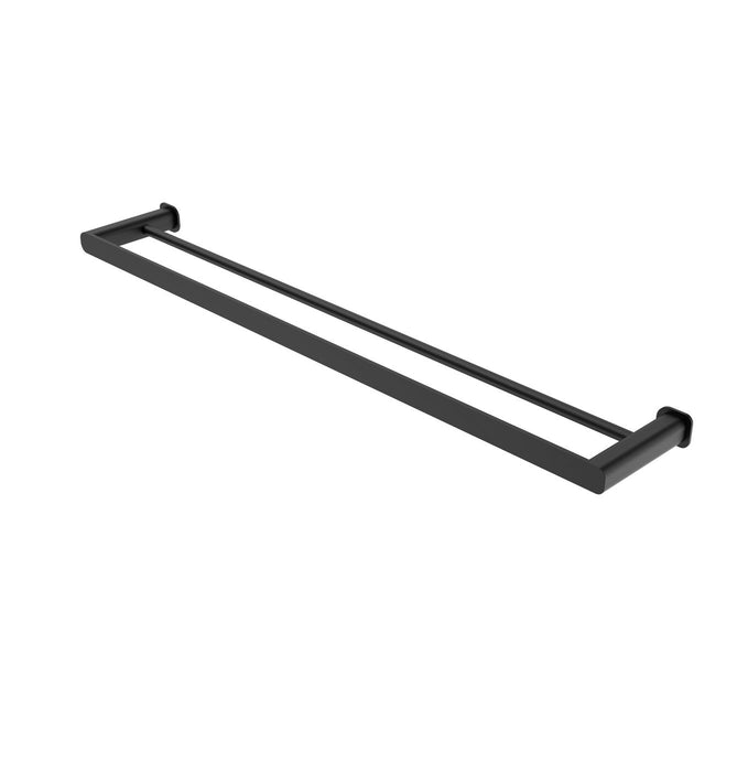 Oskar 750mm Double Towel Rail Matte Black - AC4114B