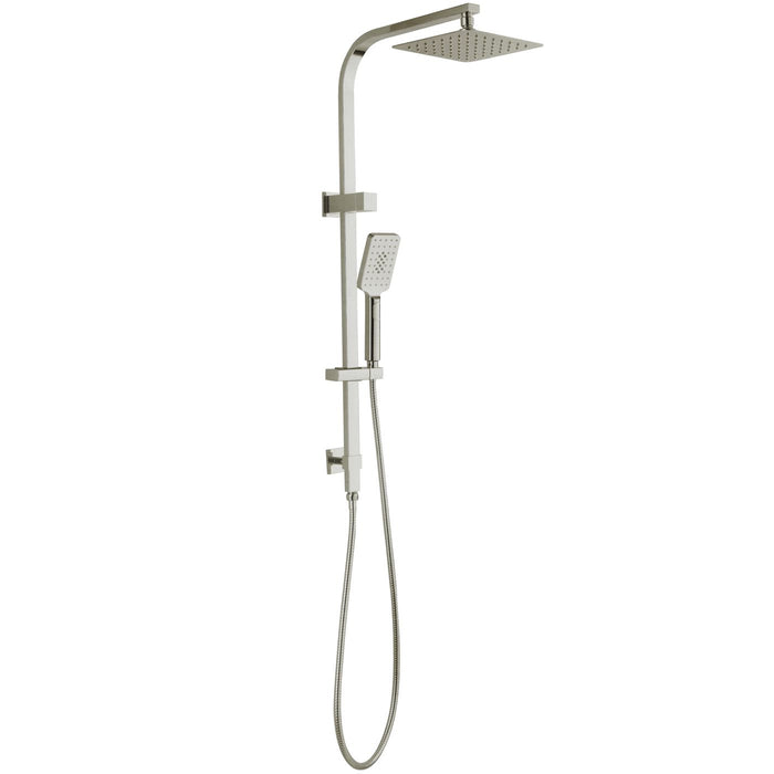 Oskar / Zevio 250mm Twin Shower Combo Top Inlet Brushed Nickel - TSSTI-BN10