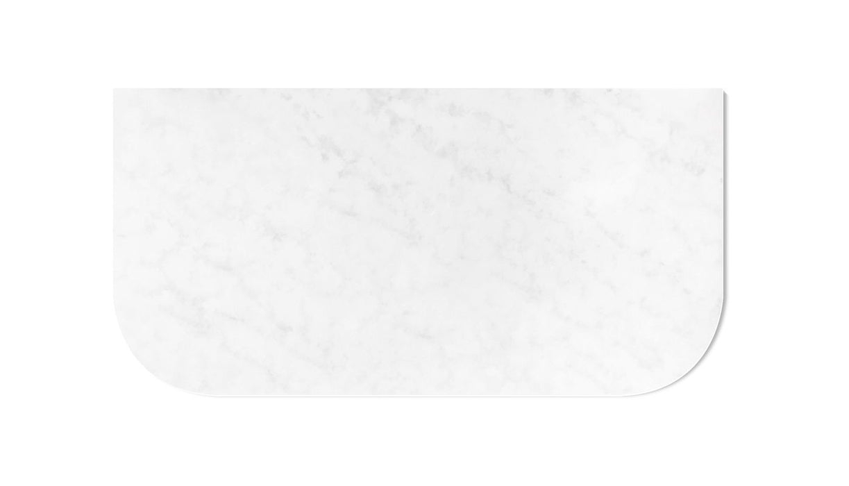 Bondi 900x460x20 Solid Surface Cloudy Carrara Top No Hole - STBO94CA-NH