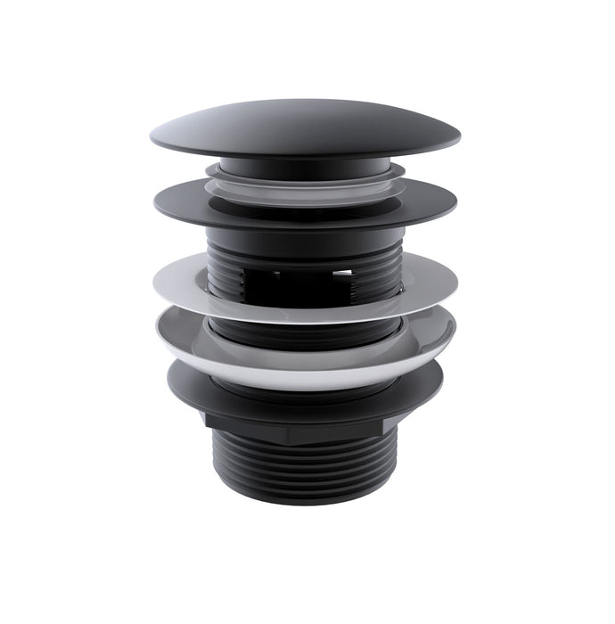 Mushroom Bath Pull Out Popup Waste Overflow Matte Black - M40MB-OF