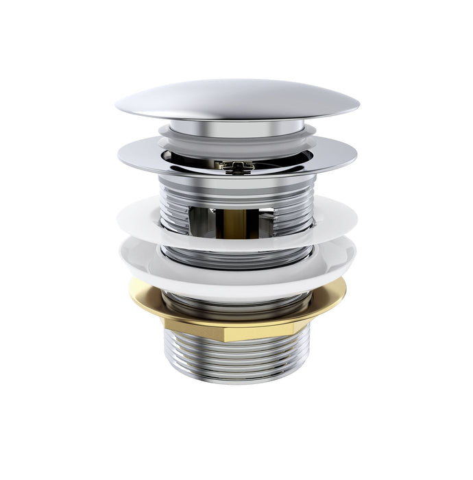 Mushroom Bath Pull Out Popup Waste Overflow Chrome - M40CH-OF