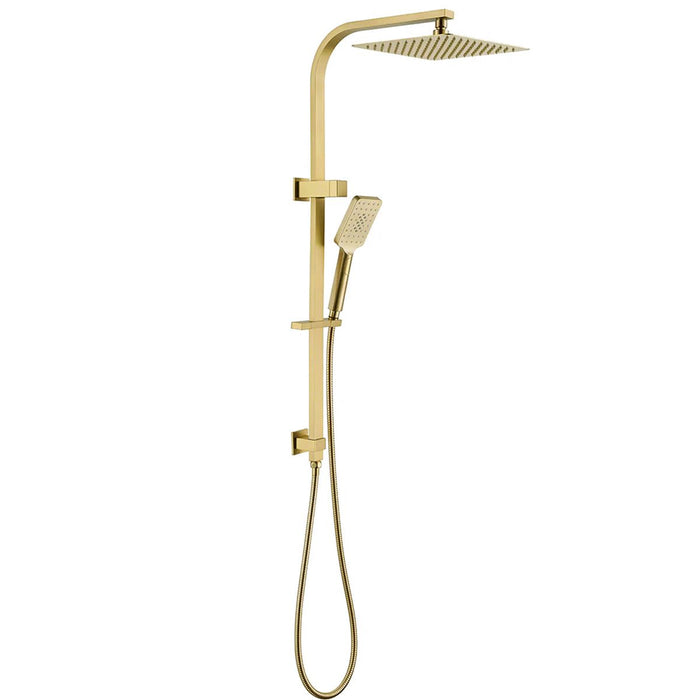 Oskar / Zevio 250mm Twin Shower Combo Top Inlet Argent Gold - TSSTI-AG10