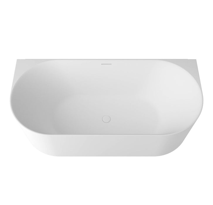 Attica Celine 1700mm Matte White BTW Multi-fit Bath With Overflow - ACBT-BW-1700MW-OF