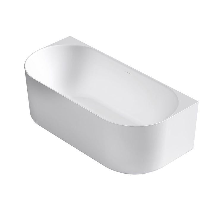 Attica Celine 1700mm Matte White BTW Multi-fit Bath With Overflow - ACBT-BW-1700MW-OF