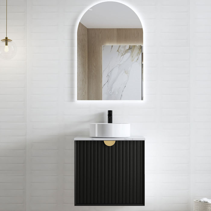 Marlo 600mm Wall Hung Vanity Matte Black - MA600B