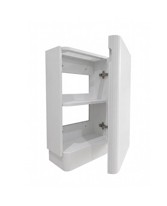 Maxi Space Saver Curved Floor Standing Vanity Matte White - SPF450MW