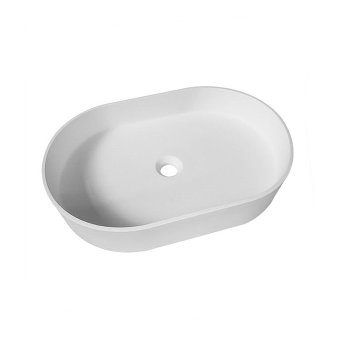 Noosa Solid Surface Above Counter Basin Matte White - SSB5838