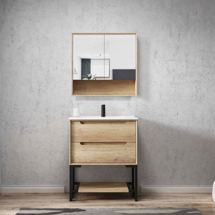 Byron Plywood Shaving Cabinet Natural Oak - BYSV750N
