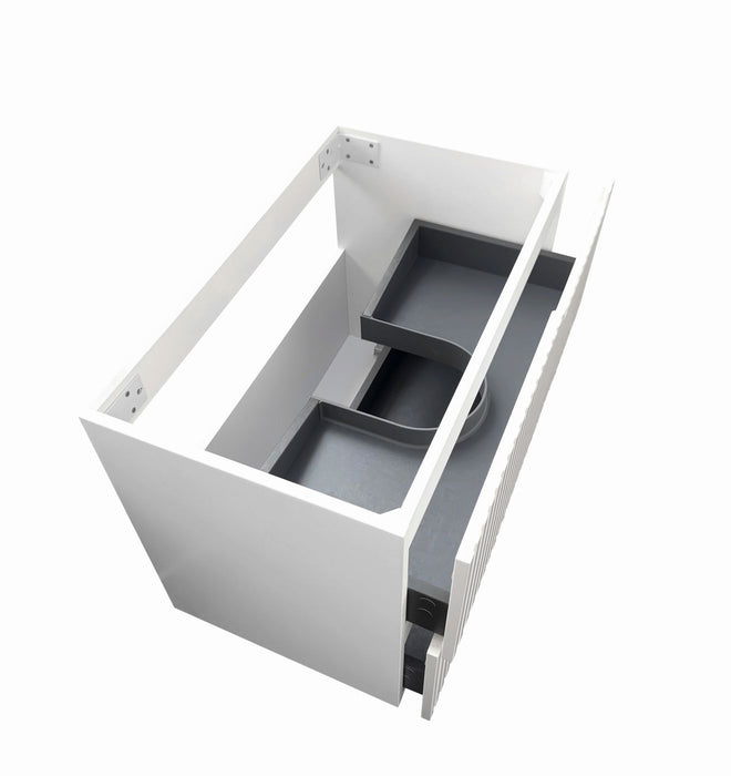 Noosa 600mm Wall Hung Vanity Satin White - NS600W