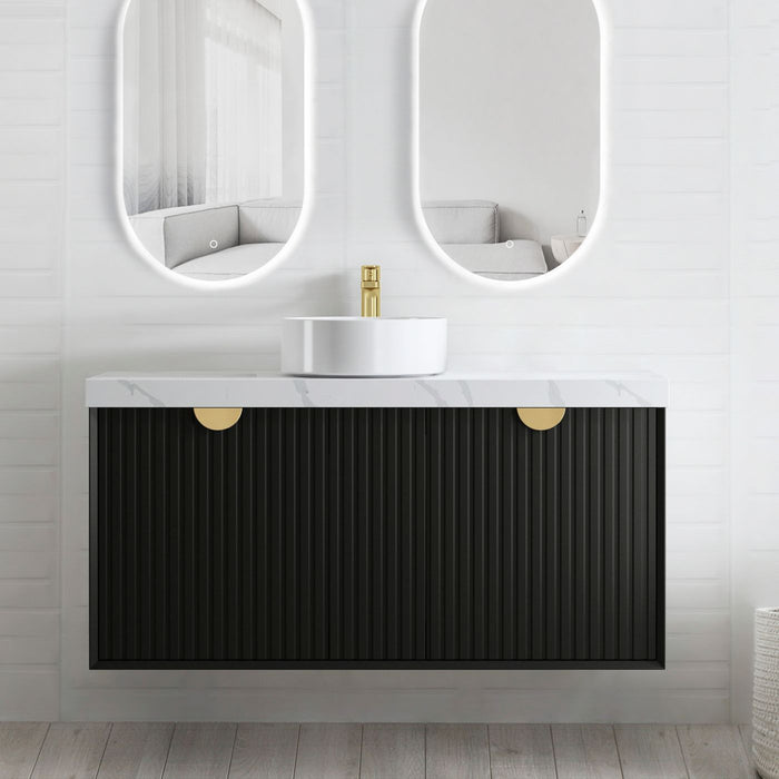 Marlo 1200mm Wall Hung Vanity Matte Black - MA1200B